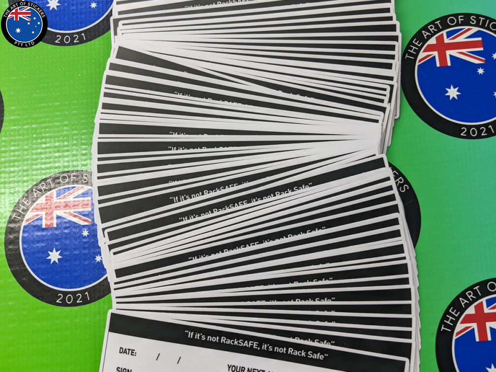 Bulk Custom Printed Contour Cut Die-Cut Racksafe Audit Writable Vinyl Business Label Stickers