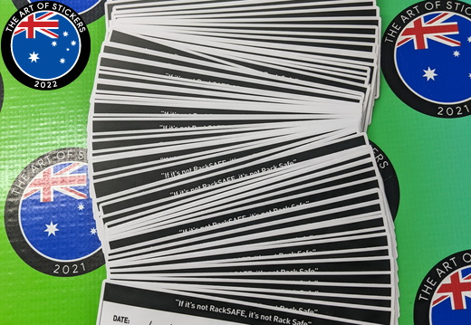 Bulk Custom Printed Contour Cut Die-Cut Racksafe Audit Writeable Vinyl Business Label Stickers