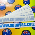 Bulk Custom Printed Contour Cut Supavac Reflective Vinyl Business Web Address Stickers