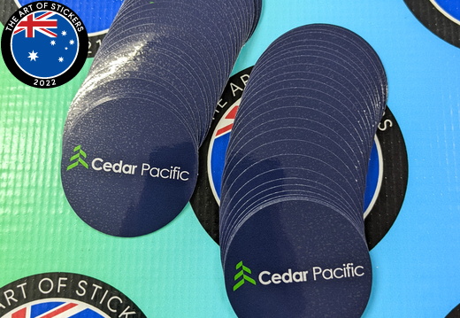 Bulk Custom Printed Contour Cut Die-Cut Cedar Pacific Vinyl Business Logo Stickers