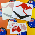 Custom Printed Contour Cut Australian Iconography Vinyl Stickers