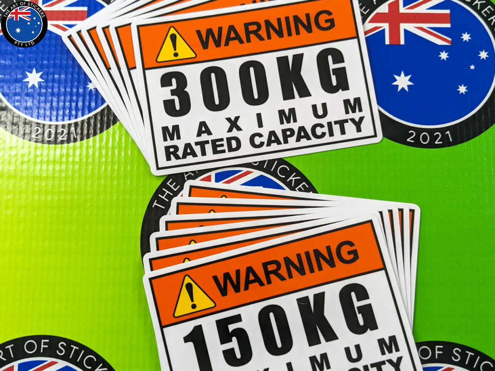 Catalogue Printed Contour Cut Die-Cut Maximum Rated Capacity Vinyl Business Safety Signage Stickers