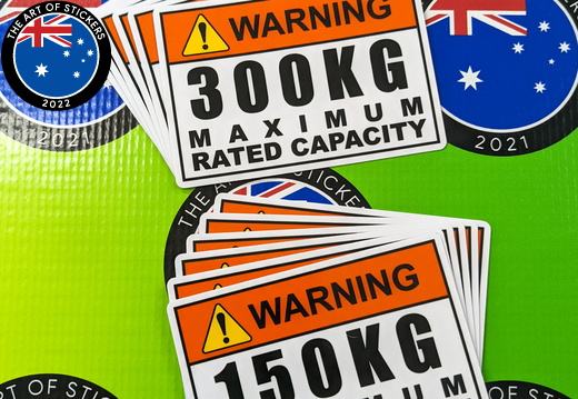 Catalogue Printed Contour Cut Die-Cut Maximum Rated Capacity Vinyl Business Safety Signage Stickers