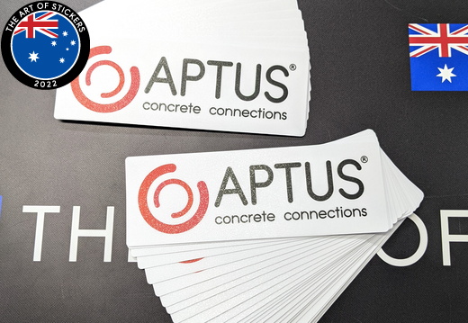 Bulk Custom Printed Contour Cut Die-Cut Aptus Concrete Connections Vinyl Business Logo Stickers