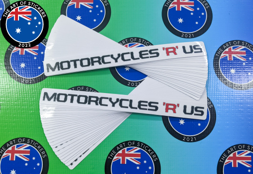 Bulk Custom Printed Contour Cut Die-Cut Vinyl Motorcycles R Us Business Logo Stickers