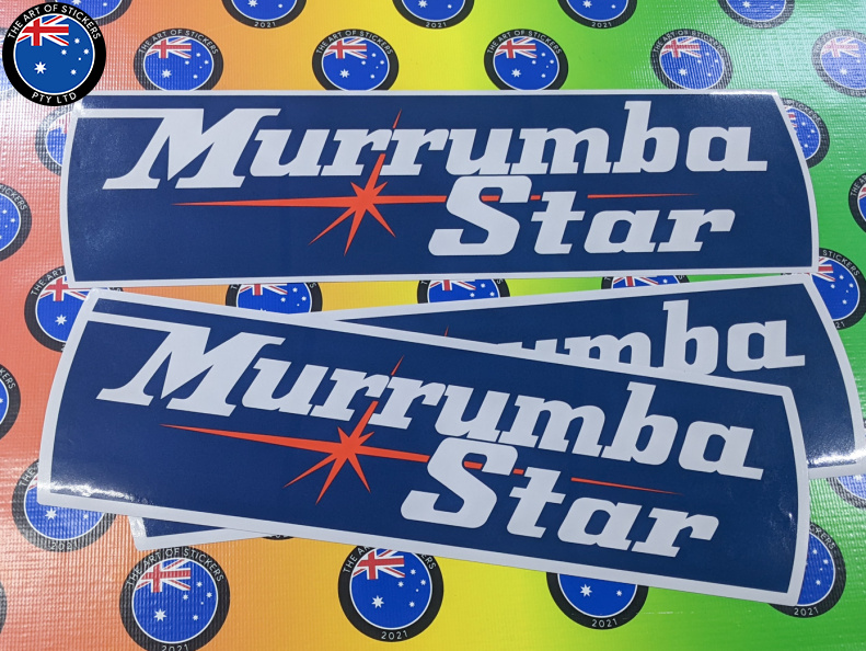 Catalogue Printed Contour Cut Die-Cut Murrumba Star Vinyl Business Logo Stickers