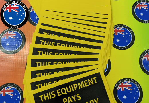 Bulk Custom Printed Contour Cut Die-Cut Take Care of Equipment Vinyl Business Stickers