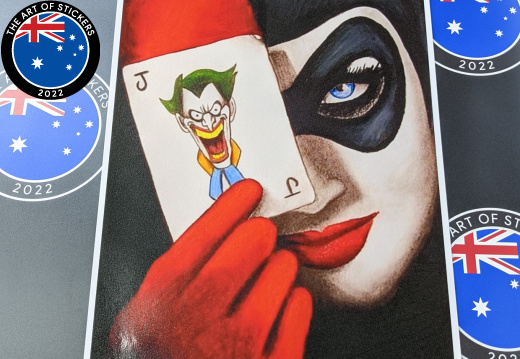 Custom Printed Contour Cut Harley Quinn Joker Vinyl Sticker