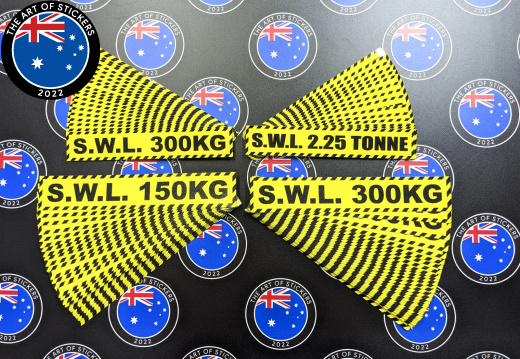 Bulk Catalogue Printed Contour Cut Die-Cut Safe Working Load Vinyl Business Signage Stickers