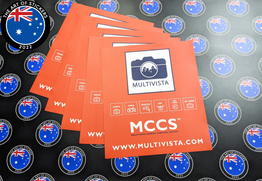 Custom Printed Contour Cut Die-Cut Multivista Camera Control System Vinyl Business Logo Stickers