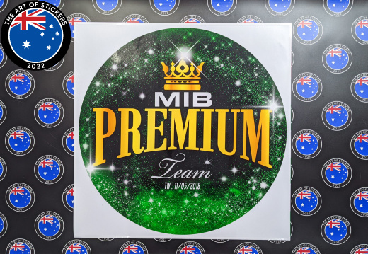 Custom Printed Contour Cut MIB Premium Team Vinyl Stickers