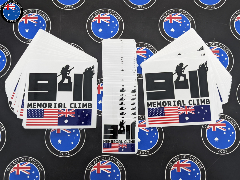 Bulk Custom Printed Contour Cut Die-Cut 9-11 Memorial Climb Vinyl Business Logo Stickers