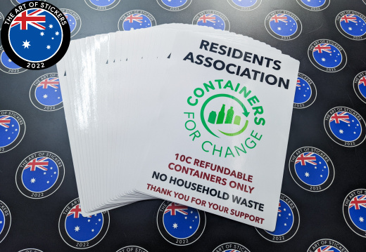 Bulk Custom Printed Contour Cut Die-Cut Presidents Association Recycling Vinyl Business Stickers