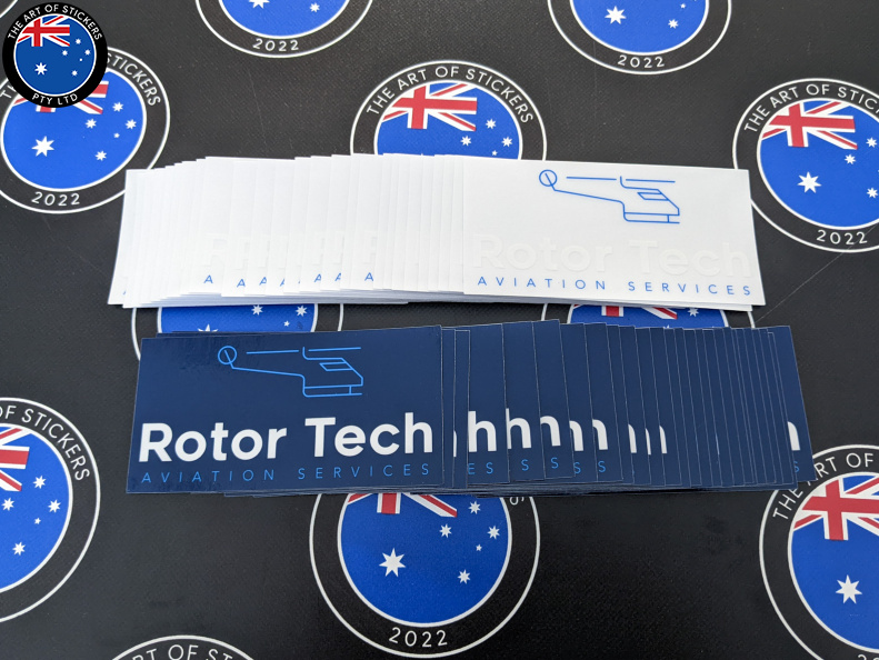 Bulk Custom Printed Contour Cut Die-Cut Rotor Tech Aviation Services Vinyl Business Logo Stickers