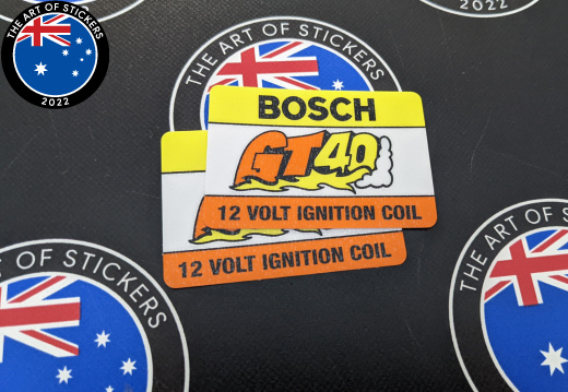 Custom Printed Contour Cut Die-Cut Bosch Gt40 12 Volt Ignition Coil Vinyl Business Stickers