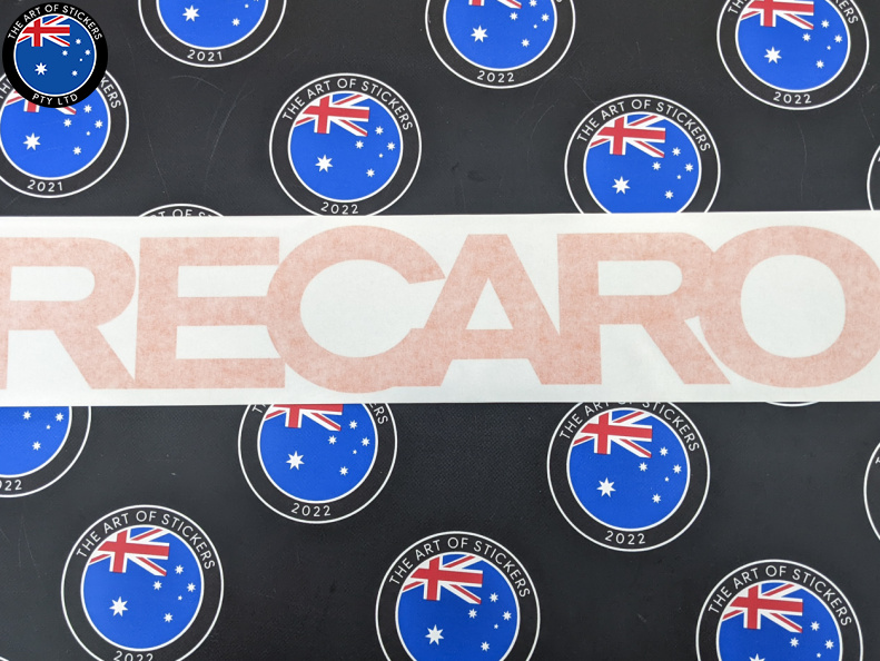 Catalogue Vinyl Cut Recaro Business Logo Lettering Stickers
