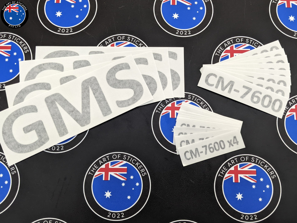 Custom Vinyl Cut GMS Machine Dentification Lettering Business Stickers