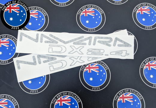 Custom Vinyl Cut Lettering Navara DX 2.4 Business Logo Stickers