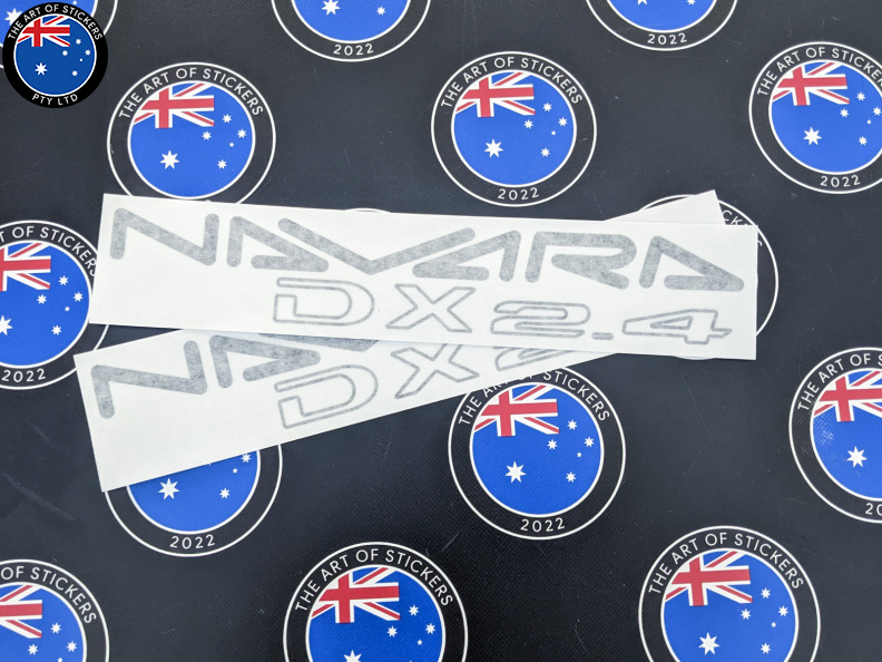 Custom Vinyl Cut Lettering Navara DX 2.4 Business Logo Stickers
