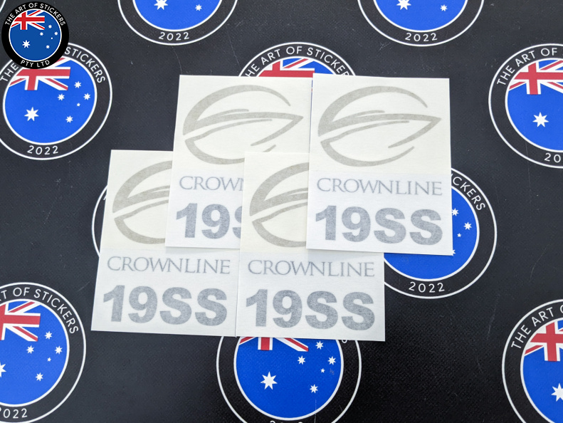 Bulk Custom Vinyl Cut Lettering Crownline Business Logo Stickers