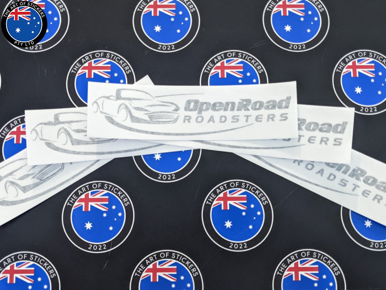 Bulk Custom Vinyl Cut Lettering Open Roadsters Business Logo Stickers