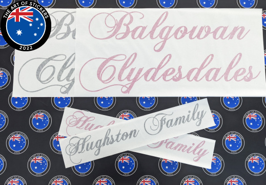 Custom Vinyl Cut Balgowan Clydesdales Lettering Business Logo Stickers