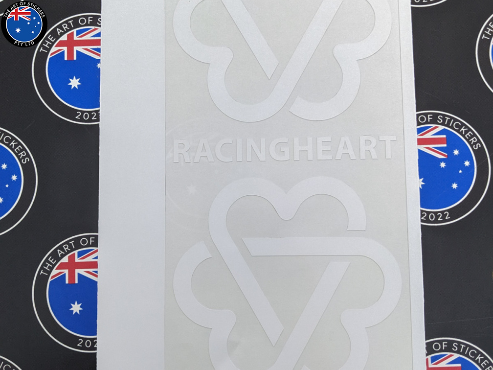 Bulk Custom Vinyl Cut Lettering Racing Heart Business Logo Stickers