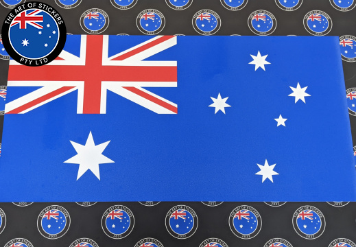 Catalogue Printed Contour Cut Die-Cut Australian Flag Vinyl Business Stickers