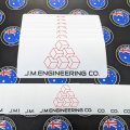 Custom Printed Contour Cut Die-Cut J.M. Engineering Co. Vinyl Business Logo Stickers