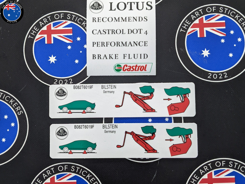 Custom Printed Contour Cut Die-Cut Lotus Car Vinyl Business Labels