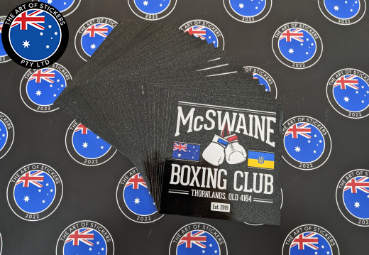 Bulk Custom Printed Contour Cut Die-Cut McSwaine Boxing Club Vinyl Business Logo Stickers