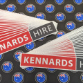 Custom Printed Contour Cut Kennards Hire Reflective Vinyl Business Logo Stickers