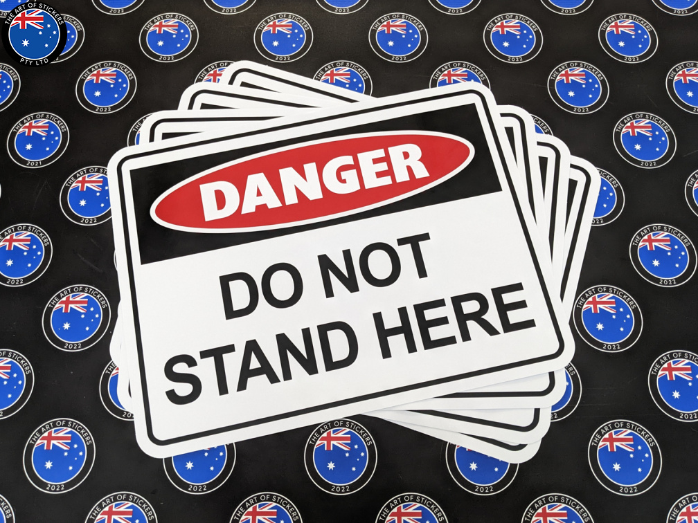 Catalogue Printed Contour Cut Die-Cut Do Not Stand Here Vinyl Business Stickers