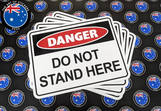Catalogue Printed Contour Cut Die-Cut Do Not Stand Here Vinyl Business Stickers