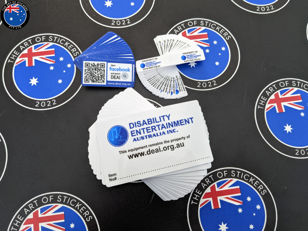 Bulk Custom Printed Contour Cut Die-Cut Disability Entertainment Australia Vinyl Business Stickers