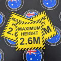 Custom Printed Contour Cut Die-Cut Maximum Height Vinyl Business Safety Signage Stickers