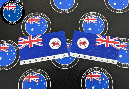 Catalogue Printed Contour Cut Die-Cut Tasmania Flag Vinyl Stickers