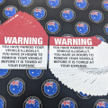 Bulk Custom Printed Contour Cut Die-Cut Warning Illegally Parked Vinyl Business Stickers