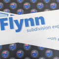 Custom Printed Contour Cut Flynn Subdivision Experts Vinyl Business Logo Stickers