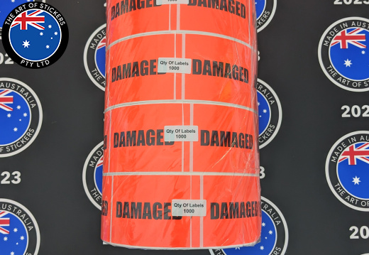 Custom Printed Damaged Business Label Rolls
