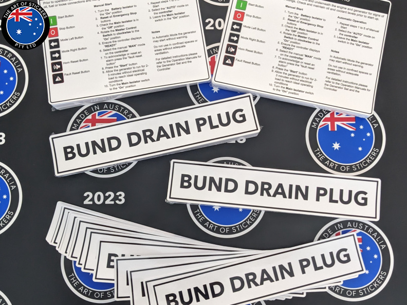 Bulk Custom Printed Contour Cut Die-Cut Machinery Operating Instructions Vinyl Business Signage Stickers