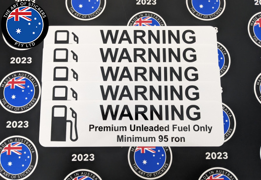 Catalogue Printed Contour Cut Die-Cut Warning Premium Fuel Only Vinyl Business Signage Stickers