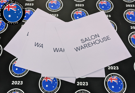 Custom Printed Contour Cut Die-Cut Salon Warehouse Vinyl Business Logo Stickers