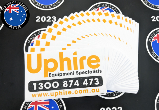Bulk Custom Printed Die-Cut Uphire Equipment Specialists Vinyl Business Logo Stickers
