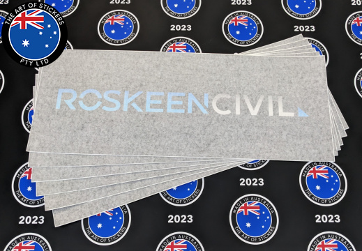 Custom Printed Contour Cut Die-Cut Roskeen Civil Vinyl Business Logo Stickers