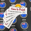 Custom Printed Die-Cut Dulux Time to Paint Vinyl Business Logo Stickers