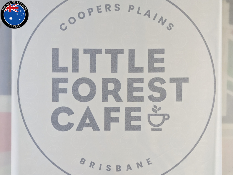 Custom Vinyl Cut Little Forest Cafe Business Logo Decal