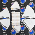 Bulk Custom Printed Contour Cut Die-Cut Black Box Vinyl Business Logo Sticker Sheets and Web Address Phone Number Stickers