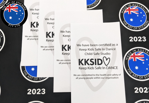 Custom Printed Die-Cut KKSID Certified Studio Vinyl Business Stickers