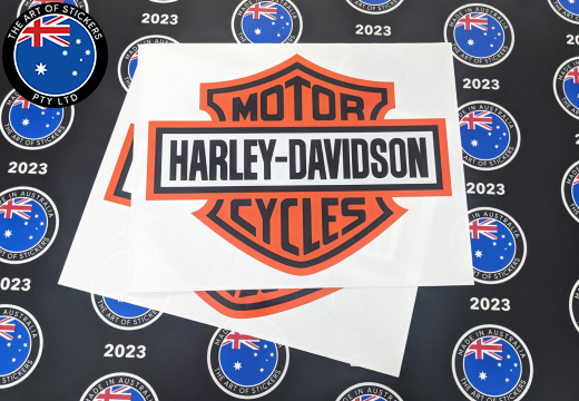 Custom Printed Contour Cut Harley Davidson Vinyl Business Logo Stickers